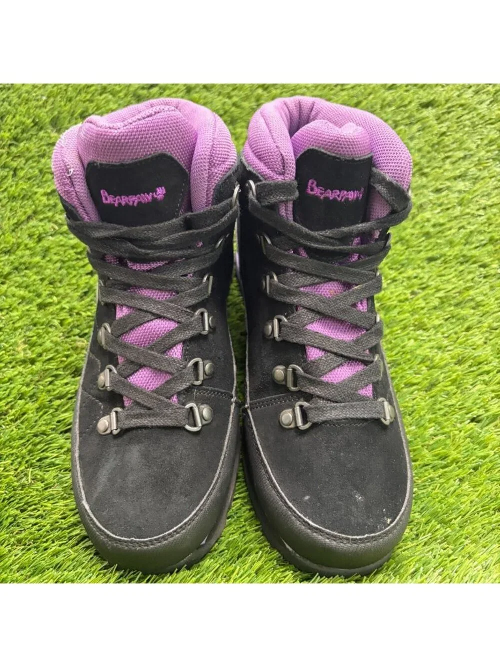 Bearpaw Kalalau Womens Size 7.5 Black Outdoor Waterproof Lace Up Hiking Boots